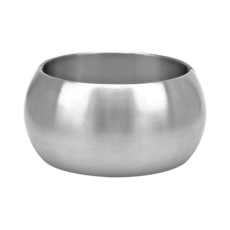 Wide Steel Brushed Bangle - BR3227 - Click Image to Close